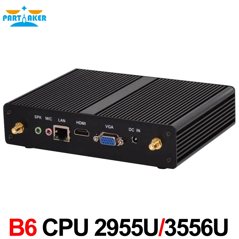 

Haswell Celeron 2980U Intel Pentium 3556u Small Fanless Business Mini PCwith 4GB RAM VGA HDMI LAN