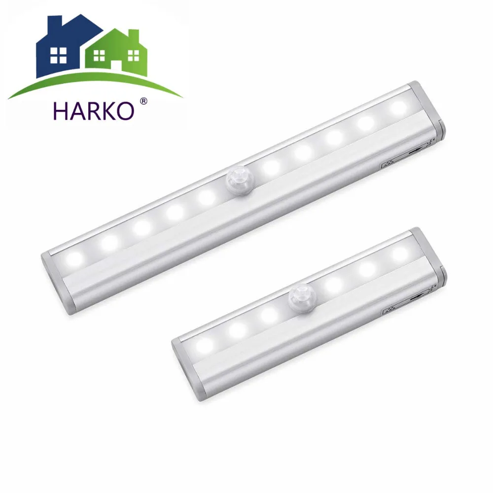 

LED Under Cabinet Light PIR Motion Sensor Lamp 6/10 LEDs 98/190mm lighting for Wardrobe Cupboard Closet Kitchen night light