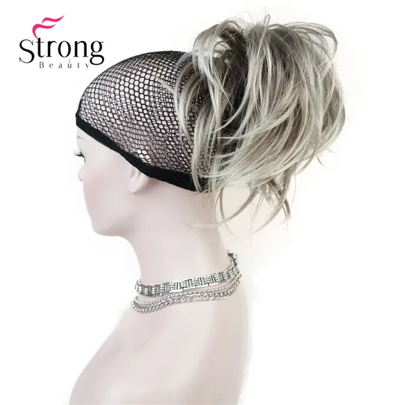 StrongBeauty, 12 дюймов, на заколках, конский хвост, волосы для наращивания, толстая челюсть, коготь на синтетических волосах, конский хвост, цвет на выбор - Цвет: 48T