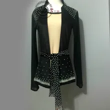 Стиль, мужские костюмы для латинских танцев, передний спандекс с длинным рукавом, мужская рубашка для латинских танцев, мужская рубашка для латинских танцев, а79