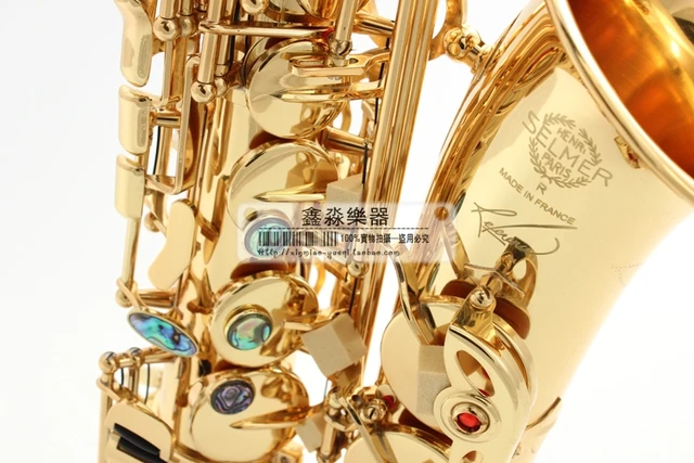 Cheap DHL free shipping Big Promotion France Henri selmer saxophone alto profissional Reference 54 electrophoresis gold
