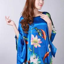 Для женщин современное кимоно Тан Костюм сна шелк с необычным принтом дизайн пижамы роскошный Loungewear для 3 различных цвета