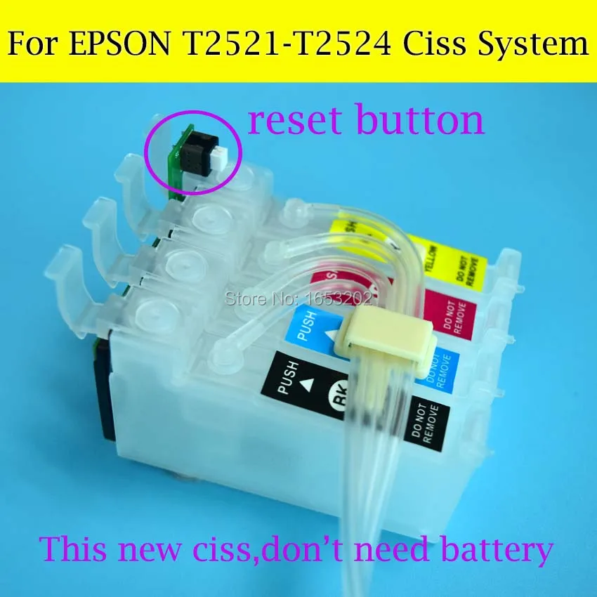 EPSON T2521 K-C-M-Y Ciss 1