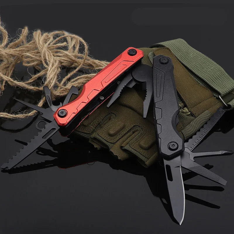 

2019 new EDC 13 in 1 hand tool set portable pliers stainless steel pocket tool folding multi-function pliers