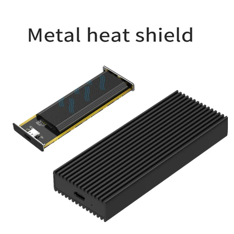 

Portable SSD Enclosure PCIE NVMe M.2 ssd case hard disk cases with heat dissipation rack type c 3.1 high speed enclosure