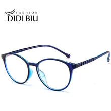Диди Корея компьютер студенческие очки для женщин и мужчин круглые овальные очки для глаз Прозрачные плоские линзы близорукость оправы по рецепту W779