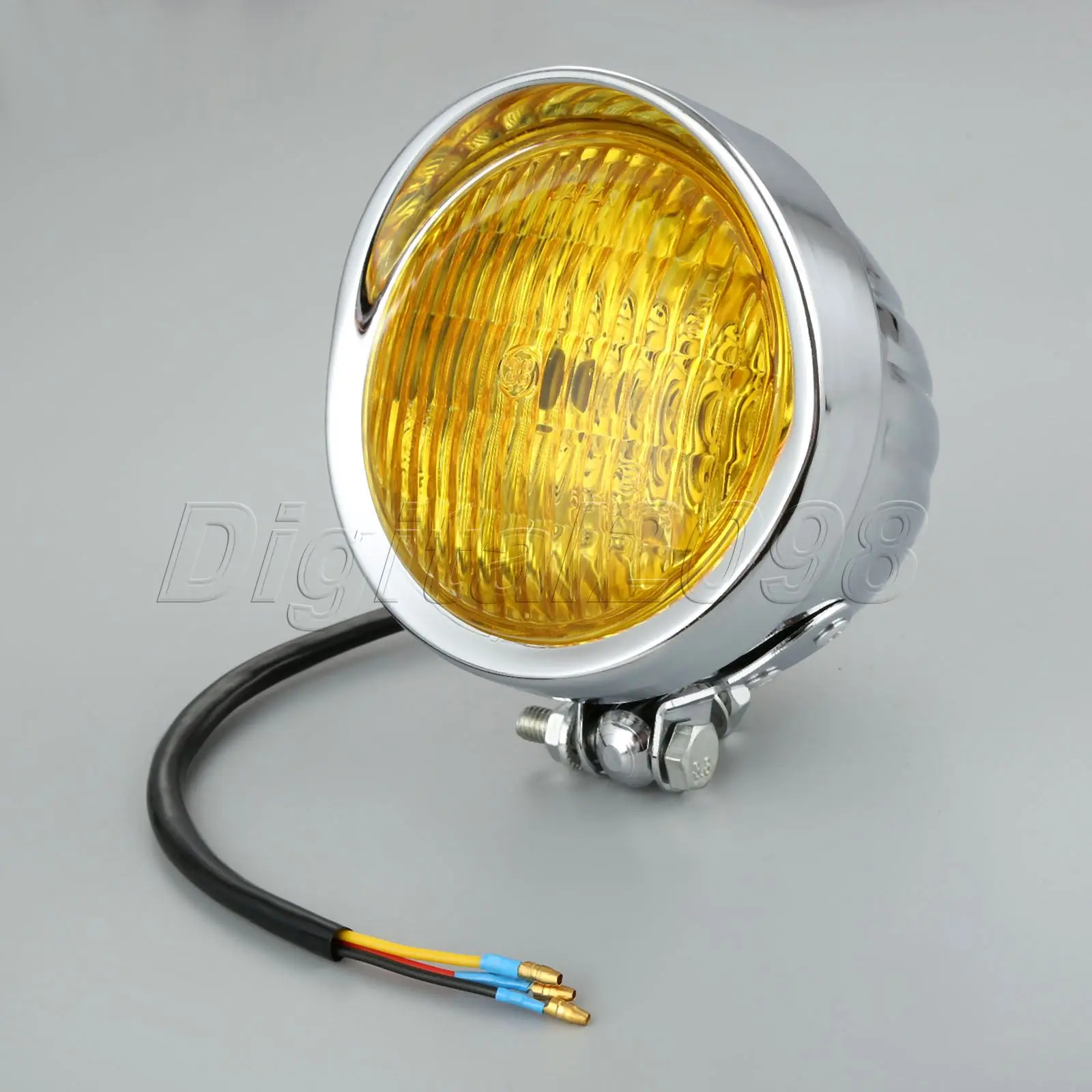 

Clear Yellow Lense Motorcycle Headlight Head Light Lamp Hi/Lo Beam For Harley Bobber Choppers Touring Custom Moto Bikes 12V 35W