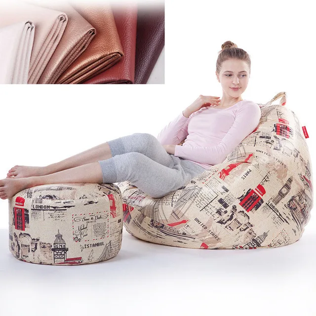 Bean Bag Cover Lounger Sofa Chairs Ottoman Set For Living Room Bean Bag Cover Lounger Sofa Chairs Ottoman Set For Living Room Outdoor Pouf Puff Seat