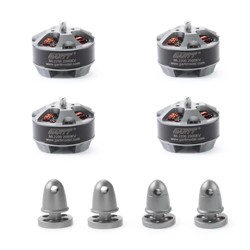 Бесщеточный двигатель GARTT 4 шт. ML 2206 2000KV с адаптером для FPV QAV 210 250 Квадрокоптер