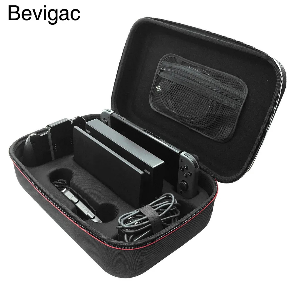 

Bevigac Hard Shell Case Anti-shock Storage Travel Hand Bag w/Multiple Compartments for Nintendo Nintend Switch NS Accessories