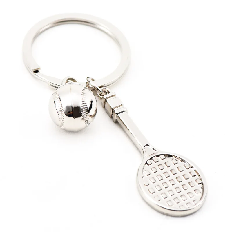 

1 Pc Mini Tennis Racket Keychain Key Ring Cute Sport Charm Tennis Ball Key Chain Car Bag Pendant Keyring Gift