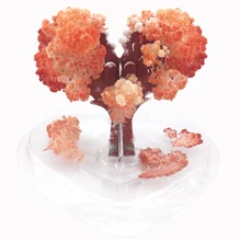 75 мм красный магическое растущее Бумага Древа любви волшебный сердцем персикового дерева Новогодние ёлки Wunderbaum детский набор юного ученого для детей