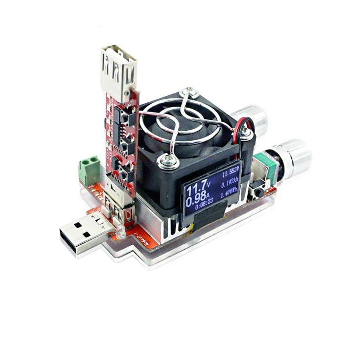 

Aging Discharge 35W Constant Current Double Adjustable Electronic Load With QC2.0/3.0 Trigger Quick Voltage USB Tester Voltmeter