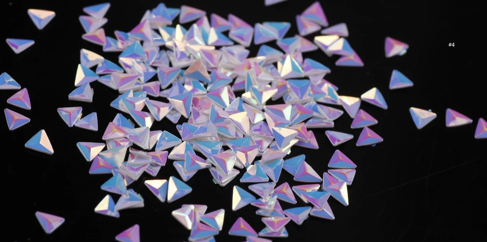 1 Box (10ml) AB Chameleon Unicorn Glitter,Triangle Nail Sequins,Confetti for 3D Nail Art Decorations Nail Flakes UV Gel Polish