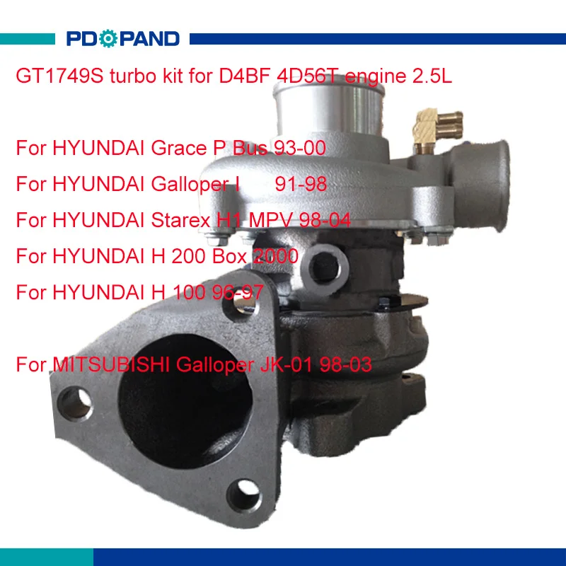  Auto turbo charger kit GT1749S for Mitsubishi Galloper JK-01 2.5L D4BF 4D56T 700273-5001S 700273-50