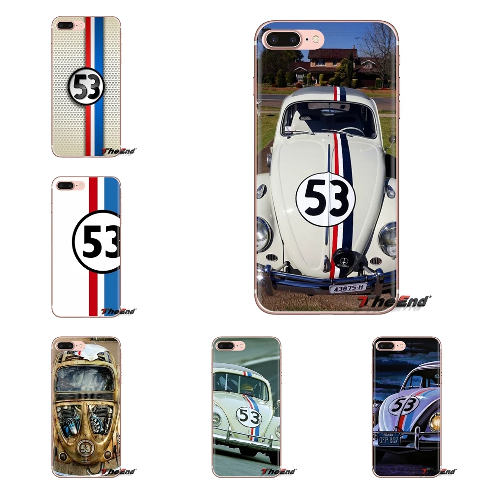 Прозрачный чехол из ТПУ для Huawei G7 G8 P7 P8 P9 P10 P20 P30 Lite Mini Pro P Smart Plus 2017 2018 2019 Herbie 53 VW bug