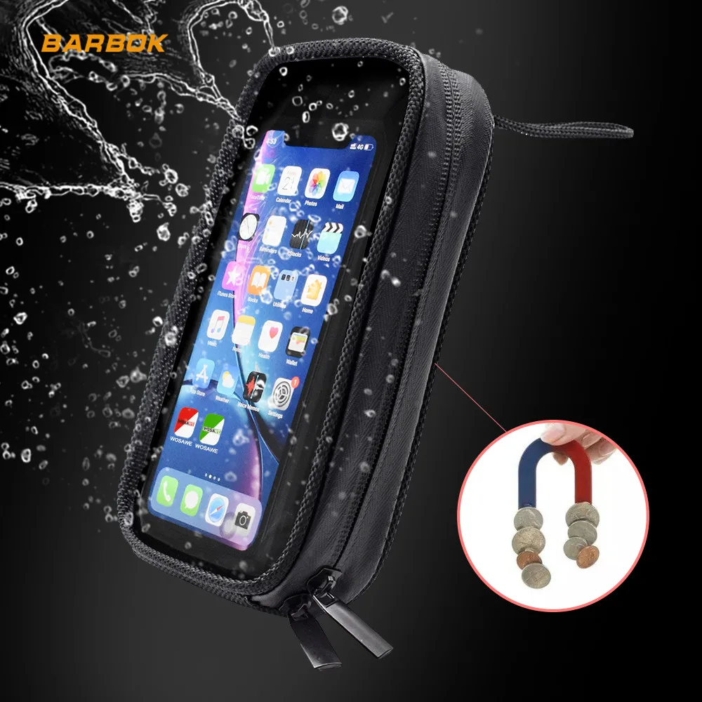 

WOSAWE Magnetic Motorcycle Tank Bag Mobile GPS Navigation Holder Bags Waterproof Touch Screen Motorbike Front Tube Phone Package