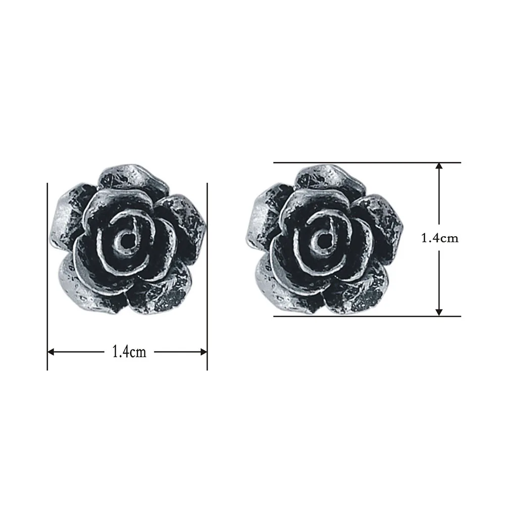 Earring Pack Jewelry Mixed Lots Resin Rose Flower Stud Earrings Fluorescent Colors of Roses Earrings for Women Gift