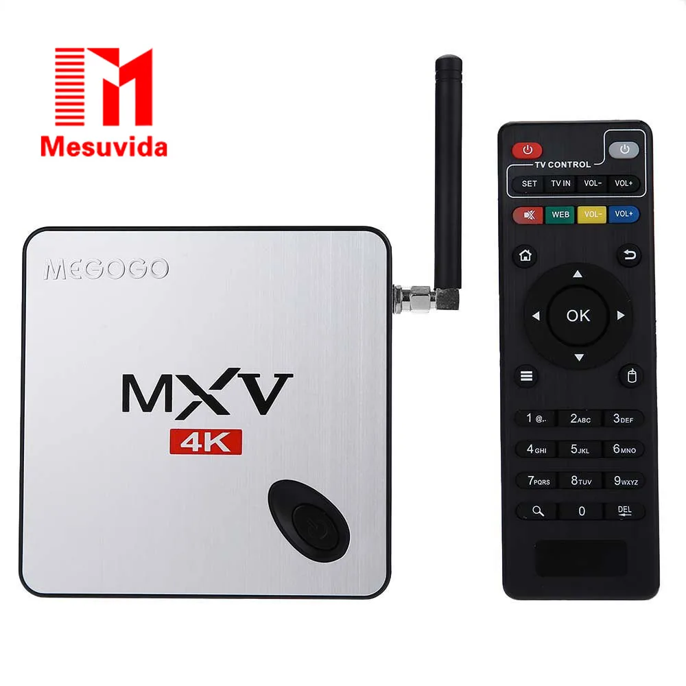 

MEGOGO MXV 4K IPTV Box Amlogic S905 Quad Core 64Bit Android TV BOX 5.1.1 Smart Media Player 1GB 8GB 2.4GHz WiFi Set Top Box