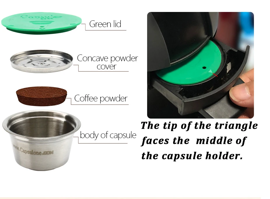 Металлическая капсула из нержавеющей стали совместимая с кофемашиной dolce gusto