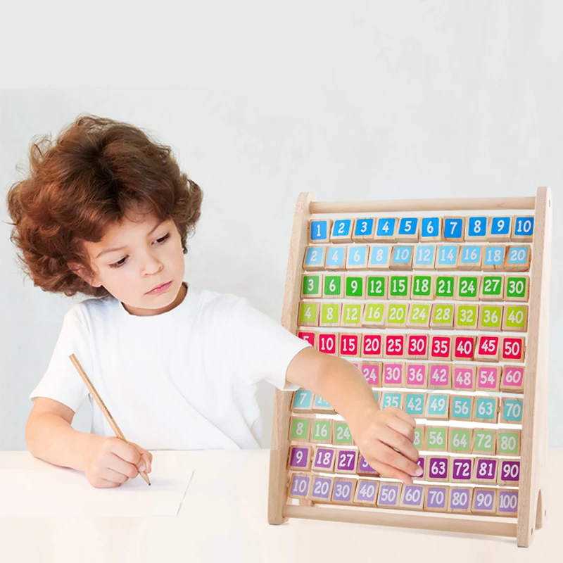  Kids Toys Montessori Wooden Toys Multiplication Table Baby Early Educational Toys Arithmetic Teachi