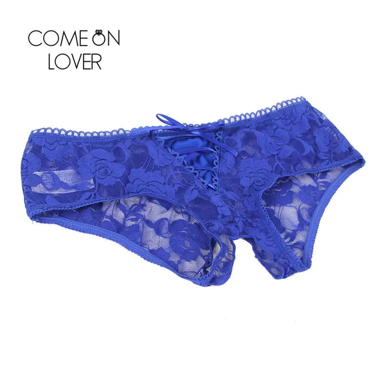 

Comeonlover Womens Open Crotch Underwear Thongs Lace G-Strings Sexy Panties Lace Calcinha Renda Sexy Briefs For Women PI5116