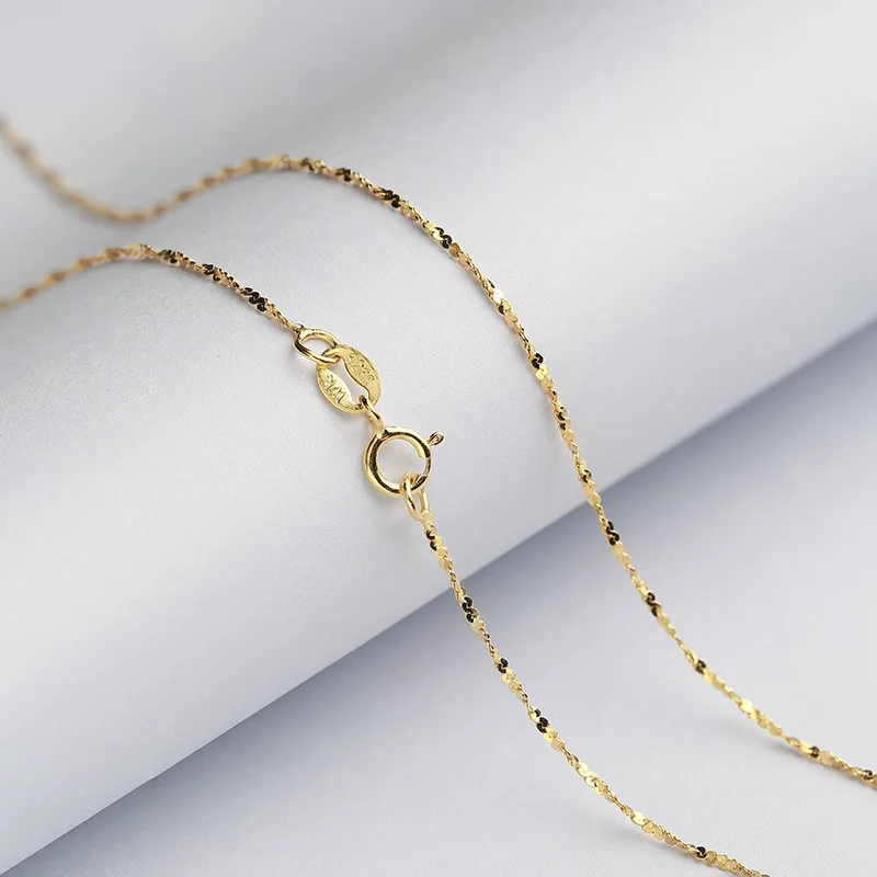 

Starry Brilliant 1.2 MM Sterling Silver Chain Solid 925 Italy Necklace 16 & 18 Inches White/Rose/Yellow Gold Color