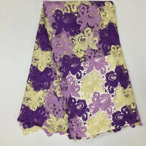

JC280 Free shipping (5yards/pc) newest heavy African cord lace fabric beautiful three color guipure lace for wedding party dress