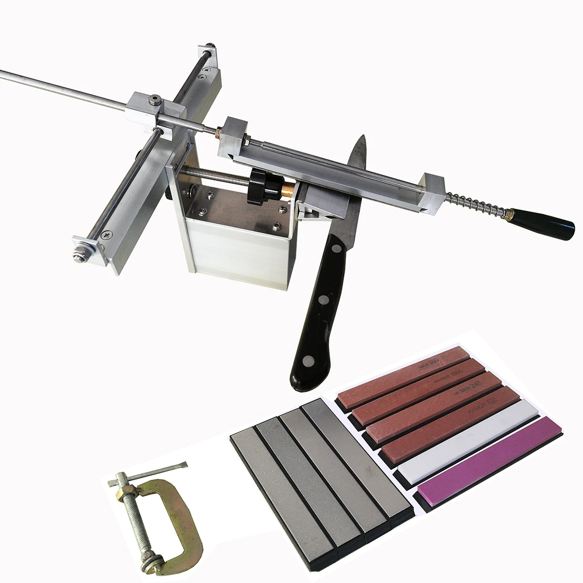 Comprar Afilador de cuchillos profesional chef Sistema de afilado lápiz Apex borde afilador diamante piedra de afilar aceite