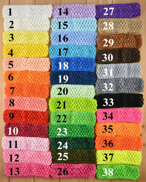 200 шт./партия, 18 цветов, U pick, 4 см, широкая эластичная Кружевная повязка для волос, аксессуары для девочек