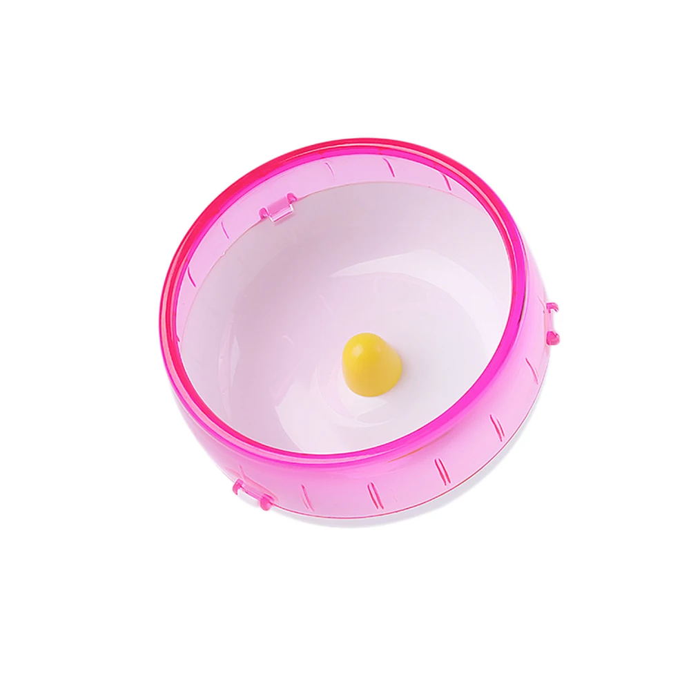 Хомяк диск для бега игрушка Бесшумная вращающаяся Беговая колесо для домашних животных Спортивное колесо игрушки 669 - Цвет: pink 14cm