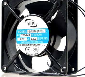 

Free shipping SA12038B2H Cabinet Cooling Fan AC 220V 0.17A 12038 12CM 120*120*38mm 2 Wires 50/60HZ