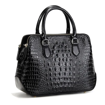 

Fashion genuine Leather Women bag Crocodile Pattern Messenger bags ladies Purse female totes bag Handbag Leisure Tote Sac A Main