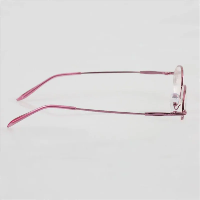 Новые женские очки для близорукости, женские очки с полуоправой, металлические близорукие очки с эффектом памяти, ультралегкие гибкие ножки-от 1,0 до 4,0 M024