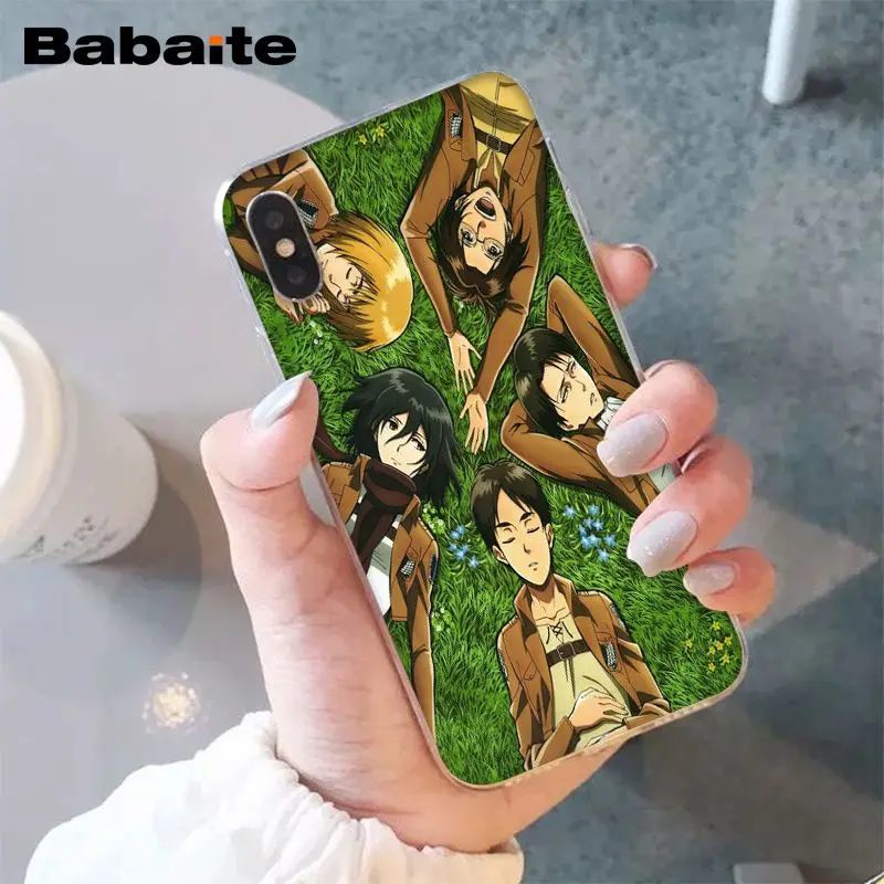 Babaite аниме японская атака на Титанов клиент высокое качество чехол для телефона для iPhone X XS MAX 6 6S 7 7plus 8 8Plus 5 5S XR - Цвет: A13