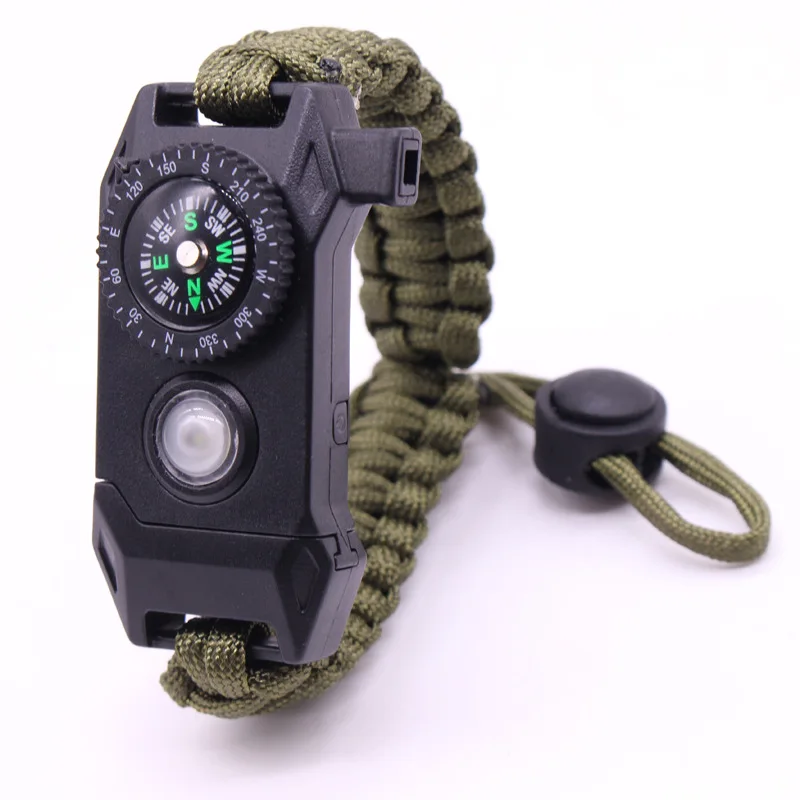 

Military Survival Bracelet Adjustable Unisex LED SOS Paracord Bracelet Outdoor Camping Rescue Emergency Rope Braided Bracelets