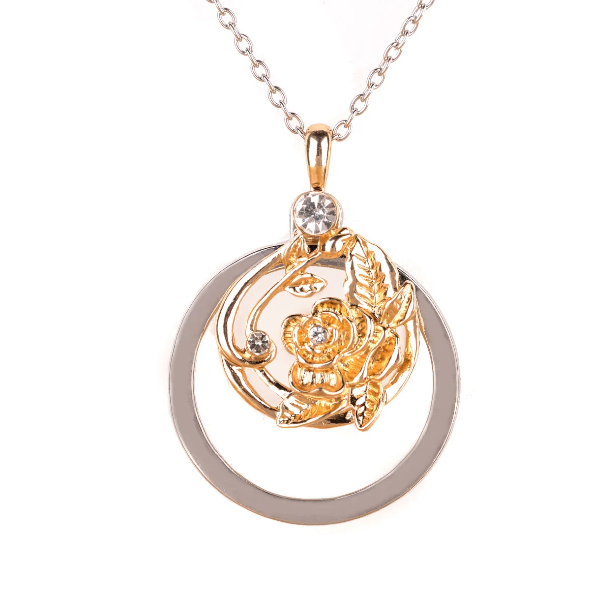 Retro Antique Statement Necklace Shellhard Crystal Cat Magnifying Glass Pendant Long Chain Necklace Fashion Jewelry For Women