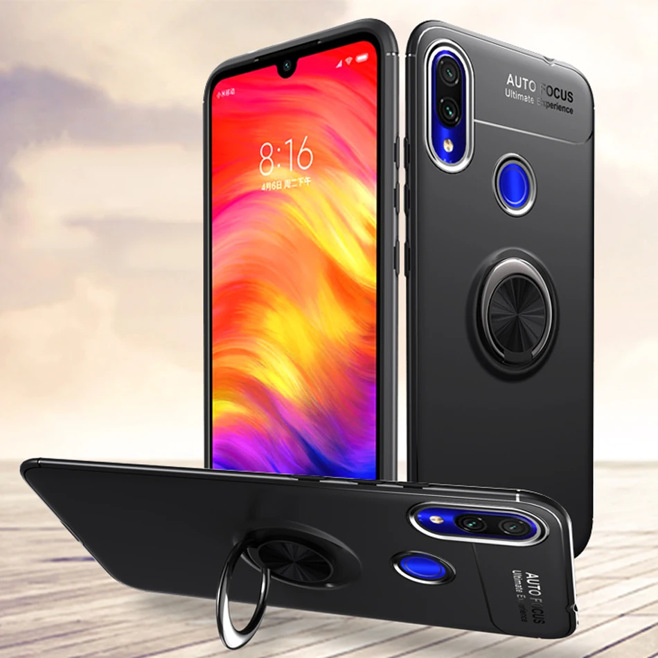 Kolpler Finger Ring stand case for Xiaomi Redmi Note 7 Case Cover Car Holder Stand Silicone Pro | Мобильные телефоны и