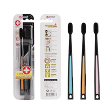 Нано-зубная щетка Зубная щетка для взрослых бамбука черный уголь Мягкая зубная щетка 2 шт