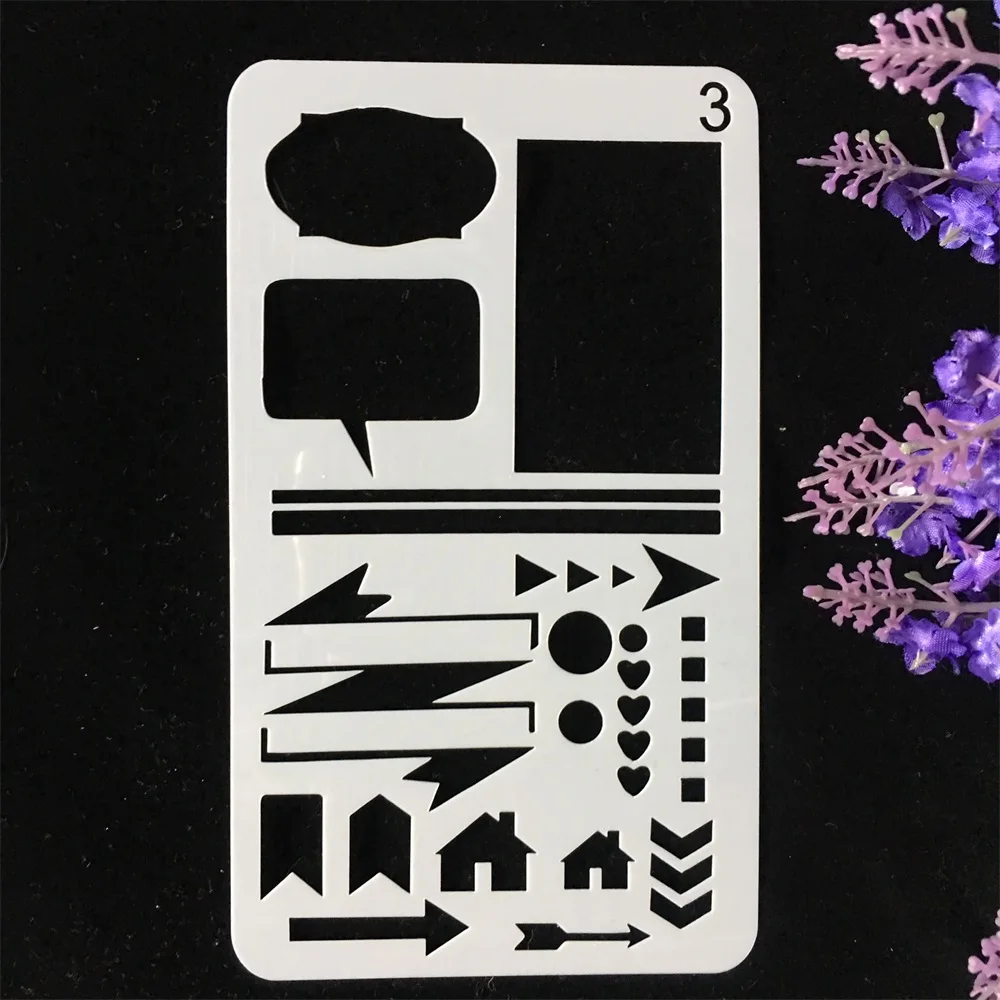 

Hot A6 Geometry Flag 03 DIY Craft Layering Stencils Wall Painting Scrapbooking Stamping Embossing Album Paper Card Template