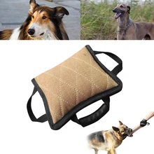 Durable Small Dog Pet Bite Pillow Training Bite Tug Toy Dog Bite Toy Pet Training Pillow Outdoor Puppy linen Interactive Pet Toy