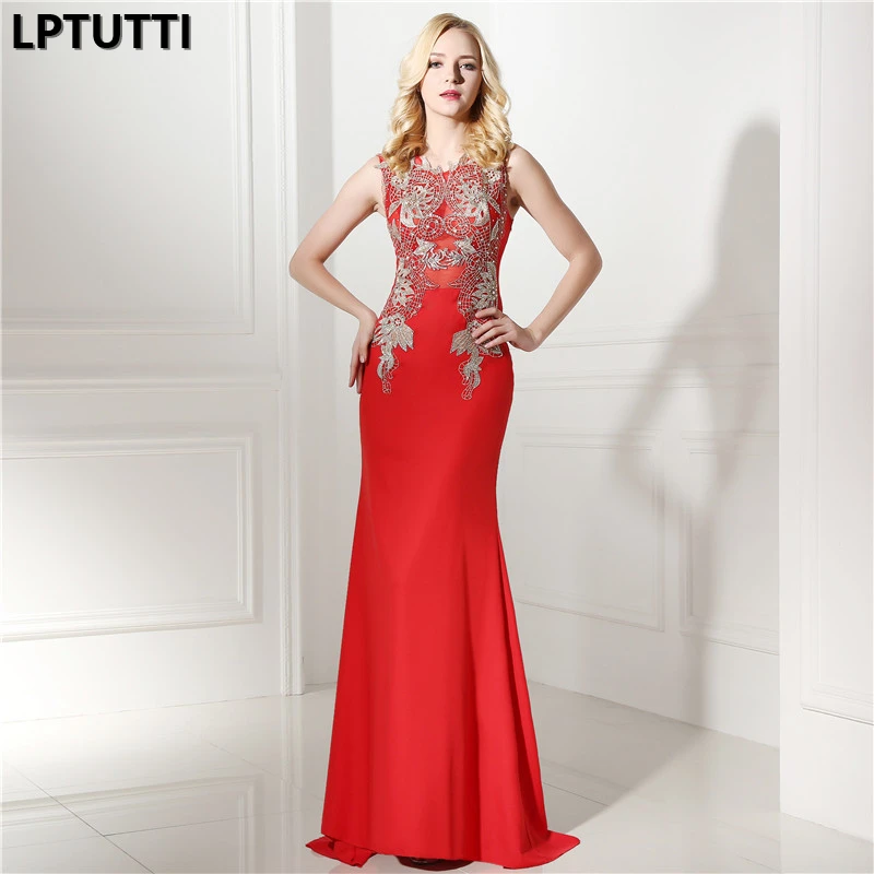 

LPTUTTI Crystal Embroidery Plus Size New For Women Elegant Date Ceremony Party Prom Gown Formal Gala Luxury Long Evening Dresses