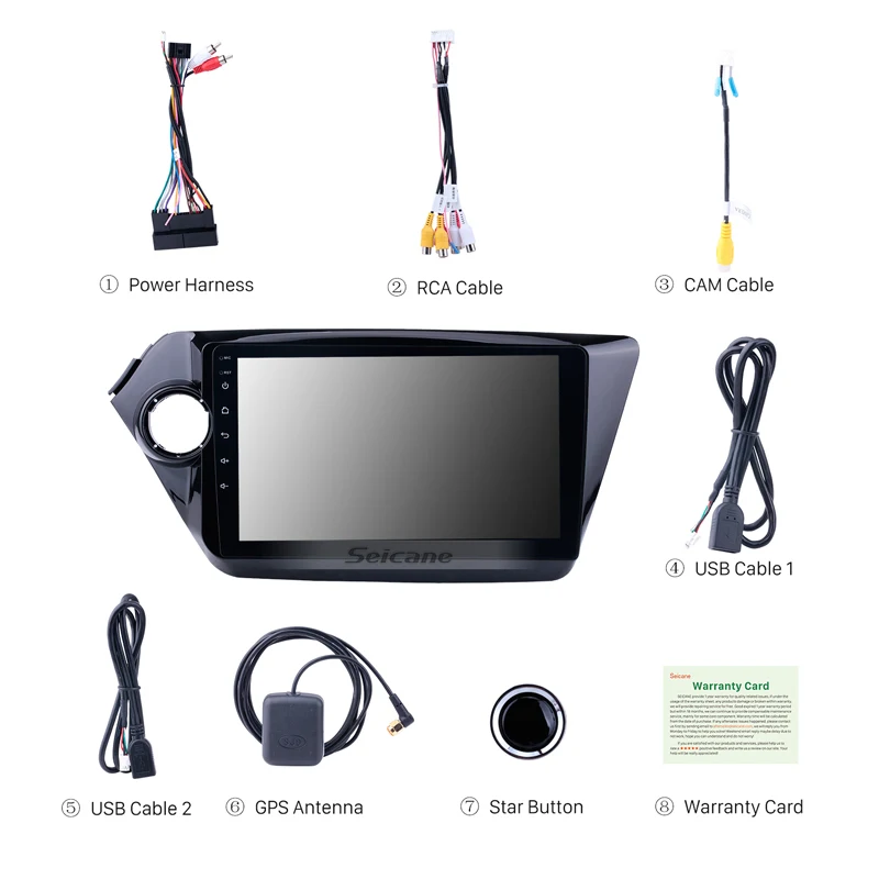 Flash Deal Seicane 2Din Android 8.1/7.1 Car Radio For 2011 2012 2013 2014 2015 KIA K2 RIO 9 Inch Bluetooth GPS Navigation Multimedia Player 3
