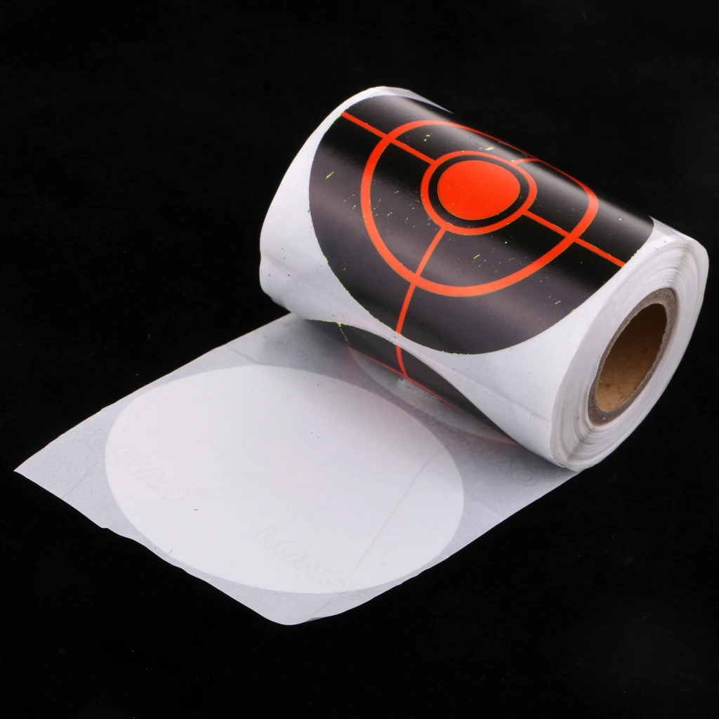 100pcs Black & Red Targets Reactive Shotting Stickers Dia. 3