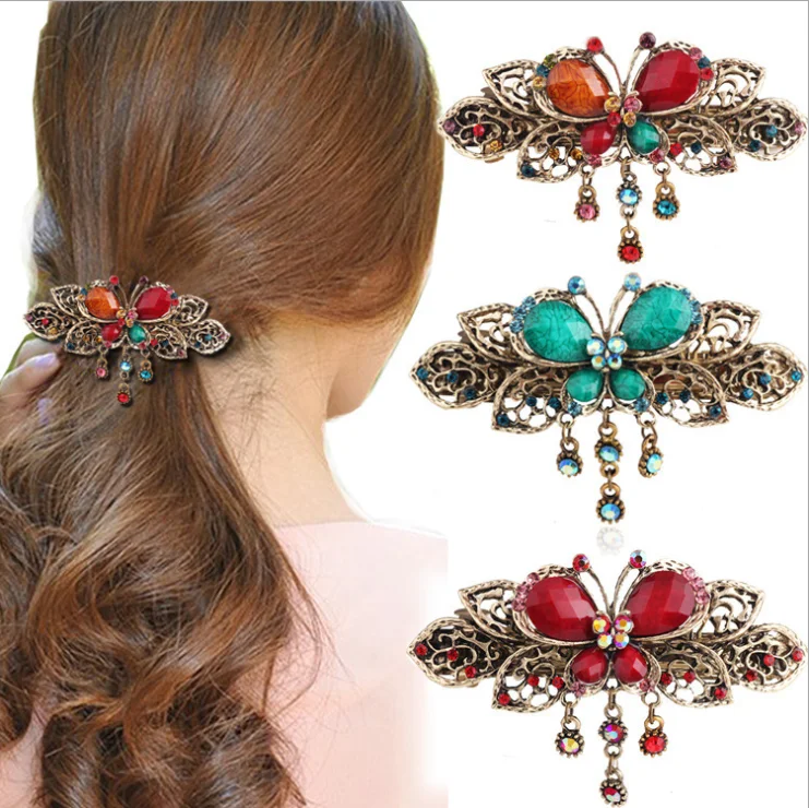 

Retro Rhinestone Flower and Classical Butterfly Hairgrips