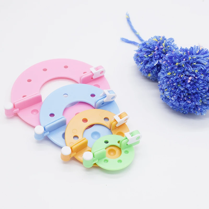 

Yarn Weaving Tools Wool Plush Pompom Making Tool 4pcs/set Handcraft Tools Yarn Pompom Maker fluff ball yarn knitting tool