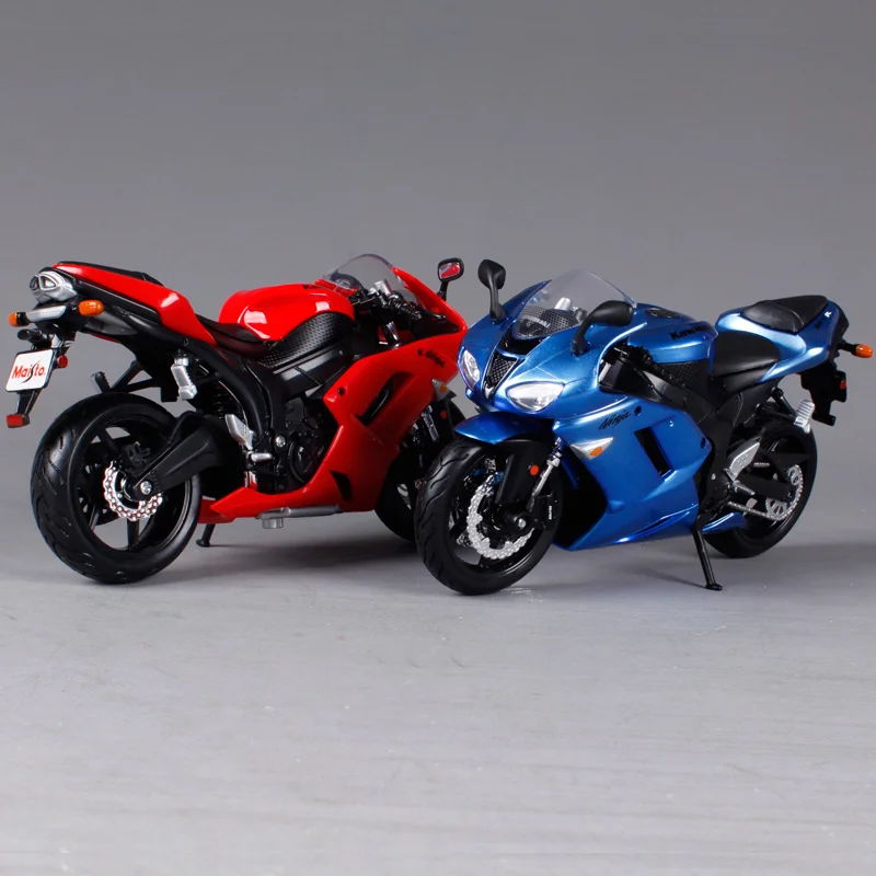 Мотоциклетная модель велосипеда Maisto 1:12 Kawasaki Ninja ZX 6R сине красного цвета