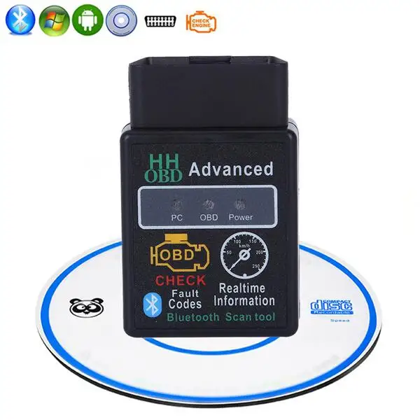 Супер Мини HH OBD Расширенный Bluetooth ELM327 инструмент сканирования двигатель авто диагностический сканер инструмент Интерфейс адаптер V1.5 для Android - Цвет: V2.1