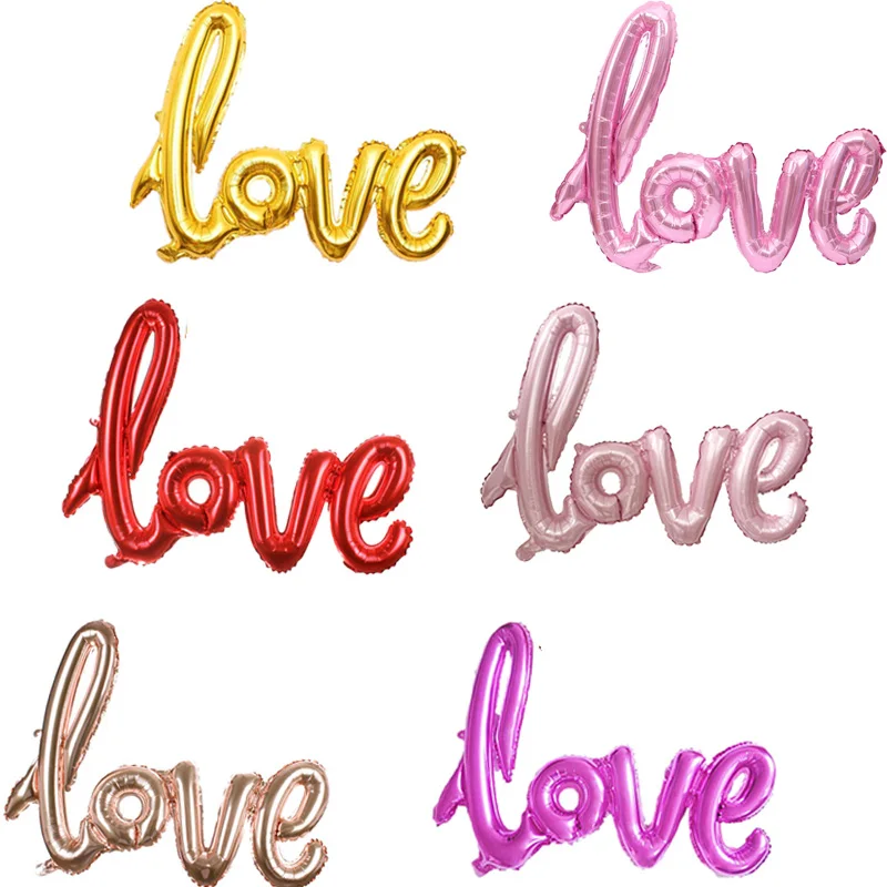 

1pcs 108X46 cm Siamese LOVE foill Balloon Birthday Party Wedding Decorations Romantic Valentine's Day Love Letter Balls globos
