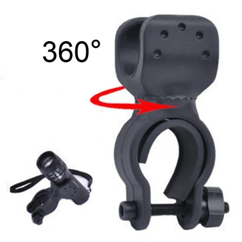 Universal Bike Accessories 360 Degree Rotation Bike Light Clip LED Flashlight Mount Bracket